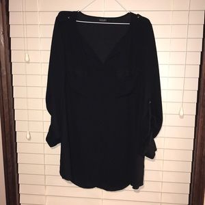 a.n.a black pocketed shirt